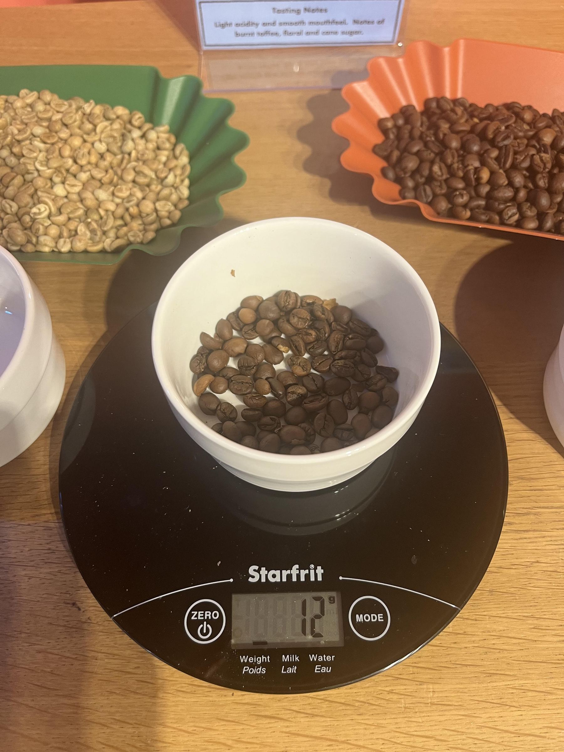 Coffee quality weighing and grading